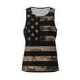 thumbnail image 4 of Gaeub American Flag with Desert Camouflage Men's Athletic Tank Top, Workout Sleeveless Shirts, Running Tank Tops for Gym, Running, Training - Medium, 4 of 9