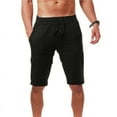 thumbnail image 4 of Men's Cotton Shorts Pants Male Summer Breathable Solid Color Short Trousers Fitness Streetwear S-3XL 1PC, 4 of 10