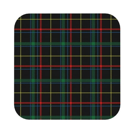 

Bingfone Buffalo Plaid Dark Green Personalized Coaster Set 4 For Drinks Coffee Table Bar Beer Wine Cup Coasters 4 Inch