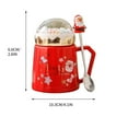 thumbnail image 2 of Gnmfd Christmas Mug Ceramic Cup with Lid and Spoon Holiday Coffee Tea Milk Cup Festive Office Home Drinkware Gift for Xmas Party Celebration Winter Use, 2 of 5