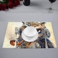 thumbnail image 2 of MKHERT Funny Wise Owl with Big Eyes and Tube Watercolor Animal Placemats Table Mats for Dining Room Kitchen Table Decoration 12x18 inch,Set of 4, 2 of 4
