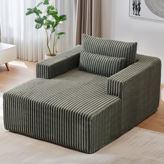 55'' Wide Corduroy Sofa Lounge Chair