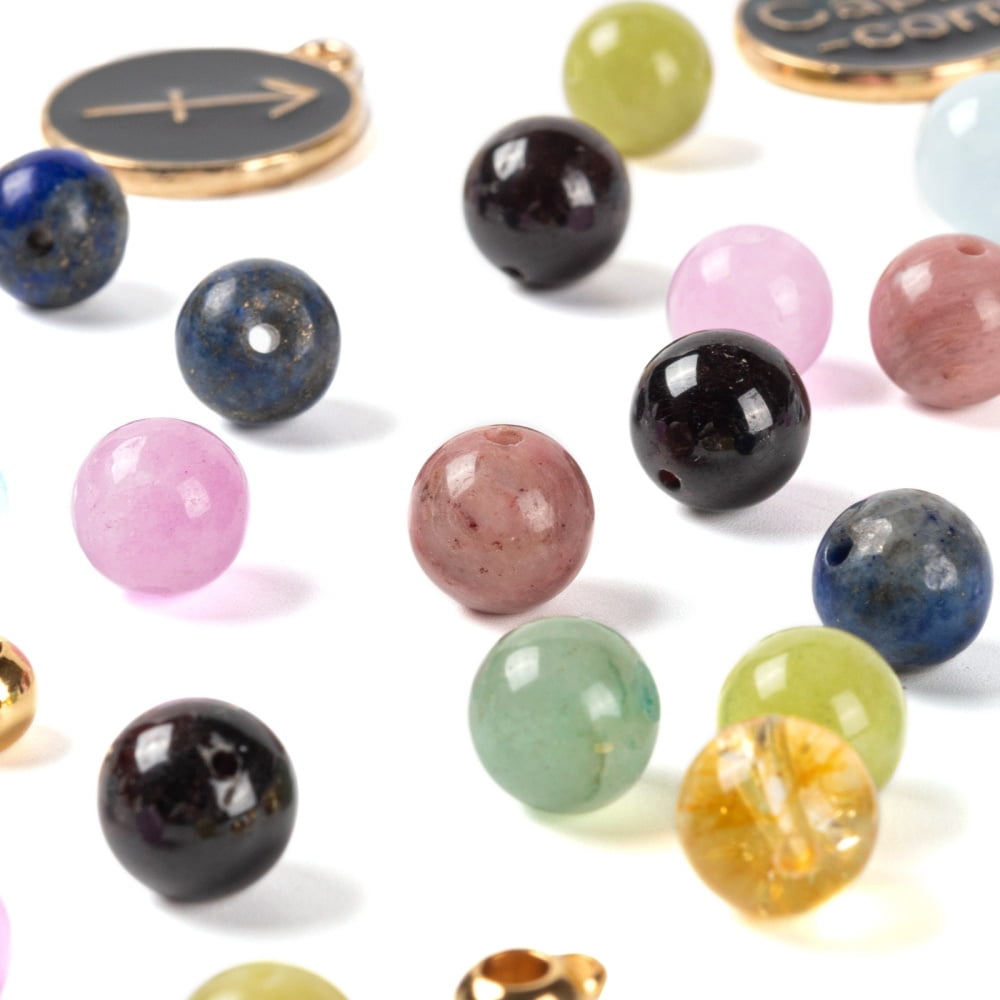 1box Birthstone Bracelets Jewelry Making Kits Including 304 Stainless Steel Tube Bails and Constellation Alloy Enamel Pendants Mixed color 348pcs/box