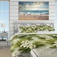 thumbnail image 3 of Designart "Oasis Of Tranquility" Green Tropical Bedding Covert Set - Tropical Bed Set With 1 Sham, 3 of 5