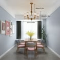 thumbnail image 4 of Miumaeov Luxury Crystal Gold Chandeliers with 6 Lights Pendant Ceiling Fixture Lamp for Dining Living Room Bedroom Hallway Entry, 4 of 16