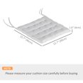 thumbnail image 3 of Outsunny Outdoor Patio Chair Cushion with Ties, Button Tuft, Light Grey, 3 of 10