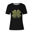thumbnail image 4 of Mujeres Manga Corta de Verano Tops Impreso Sudadera Casual, Cuello Redondo Blusa Ligera para la Primavera Y el Verano, 4 of 4