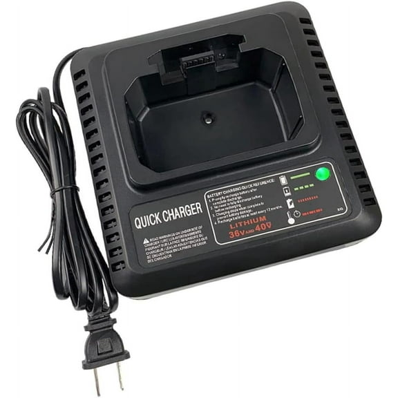40V MAX Battery Fast Charger LCS40 Compatible with Black Decker 36V 40V Max Lithium Battery LBX2040 LBXR36 LBX2240 LBX36