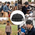 thumbnail image 3 of Hsqqdc Denim Docker Hat, Fashion Brimless Beanie Cap Rolled Cuff Sailor Style, 3 of 7