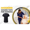thumbnail image 2 of JEFFRICO Scrubs for Women V-Neck Scrub Tops Lightweight Short Sleeve 2 Pocket Scrubs, 2 of 9