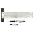 thumbnail image 3 of T Ruler， Easy Operation Woodworking Scribe Line Tool, Flexible Carpenter Building Industrial Machinery Industries For Woodworking, 3 of 8