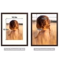 thumbnail image 5 of Golden State Art 16x20 Picture Frame Matted to 11x14, High Definition Glass Wall Mounting, Brown, 1 Pack, 5 of 7