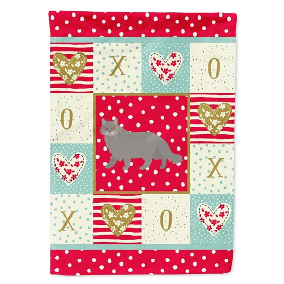 Carolines Treasures CK5566GF British Longhair Cat Love Flag Garden Size Small multicolor