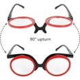 thumbnail image 5 of Universal Presbyopic Glasses Folding Magnifying Reading Eyeglasses Flip-up Lens Make up Glasses +1.0~+4.0, 5 of 7