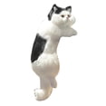 thumbnail image 1 of GUOOL Statue de Chat Câlin Simulation Suspendue Sculptures de Chat Moderne Réalistes pour Bureau Jouet Blanc Noir, 1 of 9