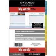 AT-A-GLANCE 2024 Zenscapes Weekly Monthly Planner Refill Loose-Leaf Desk Size 5