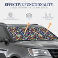 thumbnail image 4 of Salouo Colored Glass1 Pattern Car Windshield Sun Shade Foldable | Front Windshield Shade for Sun, Heat and UV Rays | Interior Sun Protection-Large, 4 of 6