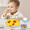 thumbnail image 4 of Baby Plate Bowl Set, Silicone Beech Wood Baby Utensils Complete Healthy  For Dining Room Type 1,Type 2,Type 3,Type 4, 4 of 8