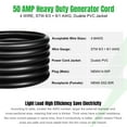 thumbnail image 6 of SPEEDWOW 20 FT 50 Amp RV Extension Cord, 125/250V Heavy Duty Extension Cord with Generator Inlet Box, 6/3+8/1 Gauge STW ETL Listed, NEMA 14-50P to SS2-50R, Waterproof Power Cord for RV Outdoor Home, 6 of 11