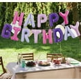 thumbnail image 4 of 16 Inch Violet Happy Birthday Balloons Banner Foil Letters Balloons "Happy Birthday" Alphabet Balloons Birthday Party Supplies, 4 of 4