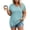 Light Blue-14, variant on Nugftut Womens Puls Size Tops Short Sleeve V Neck T-Shirts Solid Color Casual Shirts