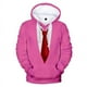 thumbnail image 3 of Sudadera con capucha y pajarita de esmoquin a la moda para hombre, sudaderas holgadas con estampado 3D, sudaderas divertidas con capucha de traje falso, sudaderas casuales de talla grande, 3 of 5