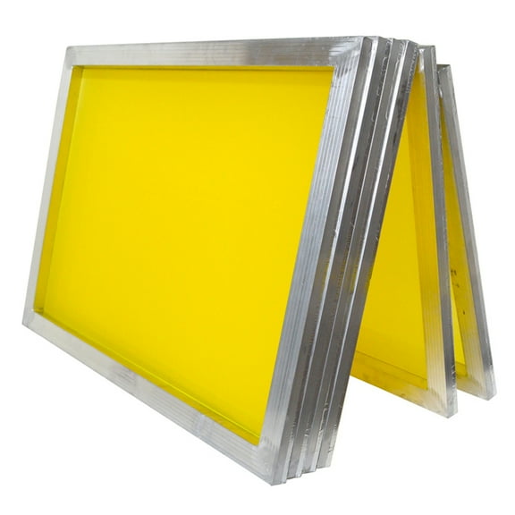 INTSUPERMAI 6PCS 8"*10" Aluminum Silk Screen Frame Pre-Stretched Fabric Silk Screen Printing Frame with 230 Mesh 100T Yellow for DIY