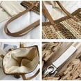 thumbnail image 2 of CoCopeaunts Beach Tote Bag for Women Summer Handwoven Straw Bag Large Stripe Beach Tote Bag Handbag, 2 of 7