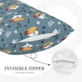 thumbnail image 3 of Rateoe Surf Shark Pattern Pillow Covers with Invisible Zipper(Pillows are not Included) Standard Pillowcases-20"x30", 3 of 6