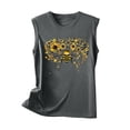 thumbnail image 4 of Fjofpr Tank Top Dress 2024 Women's New Loose Casual Fashion Crew-neck All-matching Printed Top Gray XL, 4 of 4