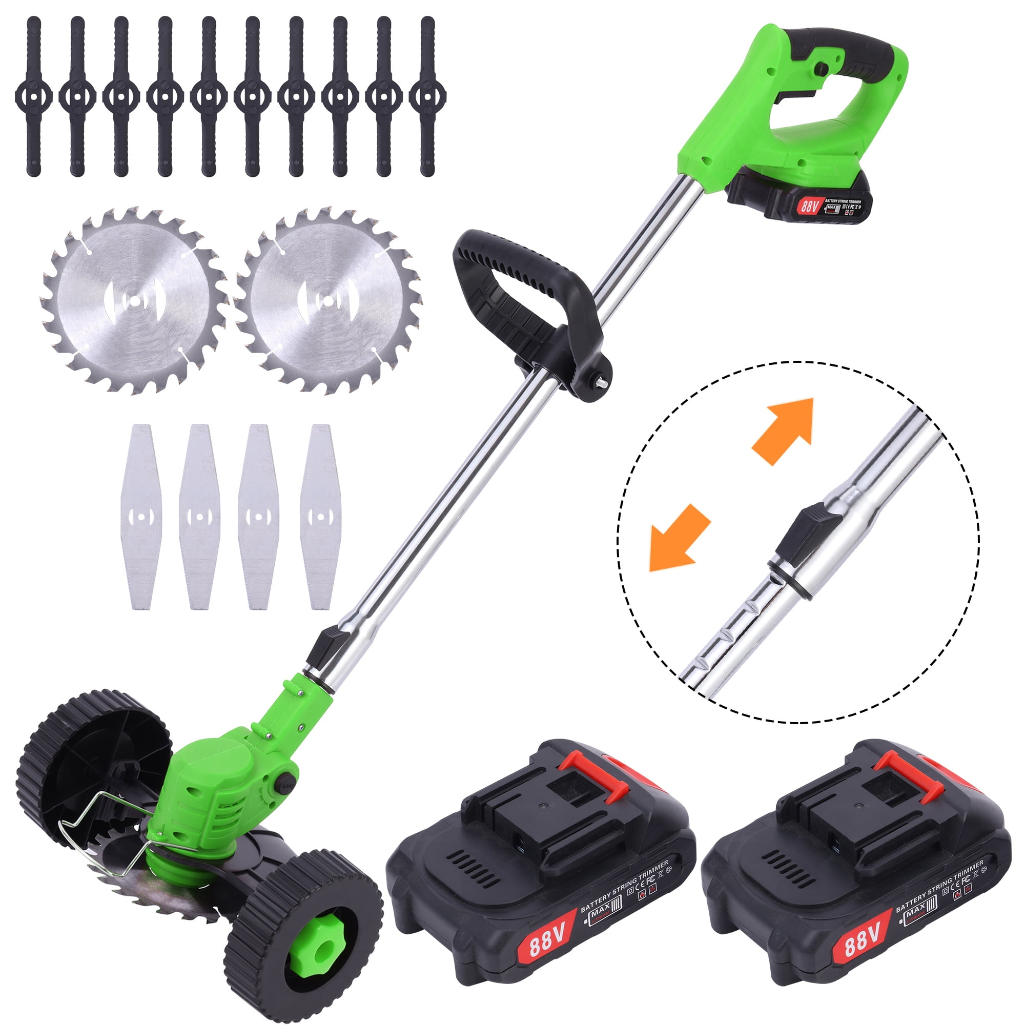 Electric Weed Wacker Cordless Weed Eater Battery Powered 1200mAh Brush