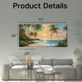 thumbnail image 3 of 3 Canvas Beach Wall Art,Palm Tree Canvas Wall Art,Beach Paintings Wall Decor,Wall Decor Living Room,Bathroom,Office,Gifts for Women,House Warming Gifts（Only canvas）, 3 of 6