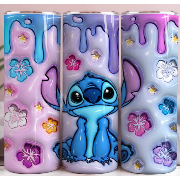 20oz Stainless Steel Tumbler with pink stitch