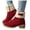 Red, variant on Winter Boots for Women Slip on Suede Snow Ankle Booties Side Zipper Mid Chunky Heel Outdoor Shoes Black 6