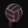 thumbnail image 5 of 3D Illusion Volleyball Night Light Lamp with 16 Color Change, Touch Black Base, Power by AA Batteries Birthday Gift Present for Boys and Girls, 5 of 5