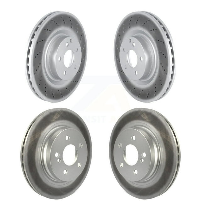 Genius Front Rear Coated Disc Brake Rotors Kit for Car Mercedes-Benz E550 with 300mm Diameter Rotor KG-101585