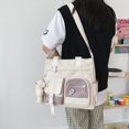 thumbnail image 5 of Multi-Pockets Crossbody Bag for Women, Adjustable Messenger Bag with Pendant for School Daily (D), 5 of 10