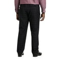 thumbnail image 2 of Waist-Relaxer Plaid Flat-Front Dress Pants Black Purple 44 x 32, 2 of 6
