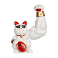 thumbnail image 2 of Estatuil de gato de , adorno coleccionable de músculos grandes, mostrador de , escultura creativa, estante de decoración, estantería, perfecl Brazo Gigante del Gato de la Suerte, 2 of 8