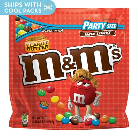 M&M's, Peanut Butter Chocolate Candy, Party Size, 38 Oz