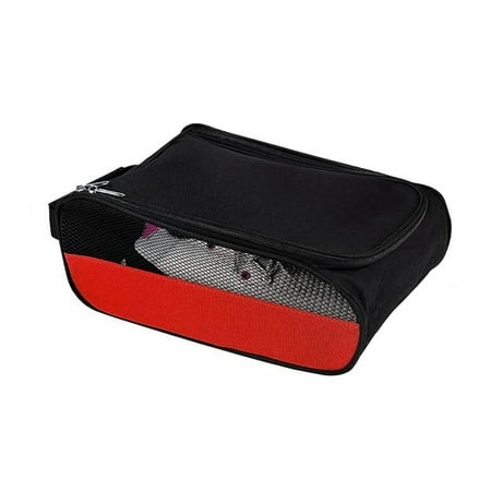 

Golf Zippered Golf Shoes Storage Bag Golf Shoes Travel Bag for Men Women with Top-Handle Red