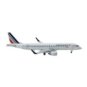 Embraer ERJ-190 Commercial Aircraft Air France Hop (F-HBLR) White with Striped Tail 1/400 Diecast Model Airplane by GeminiJets