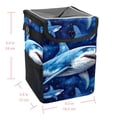 thumbnail image 5 of Starry Shark Foldable Car Trash Bin with Lid and Leak-Proof Mini Trash Can - Hanging Storage Bag for Car Garbage Can, 5 of 6