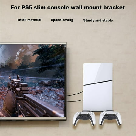 Wall Mount Bracket For PS5 Slim Console Wall Stand Controller Hanging Bracket Controller Holder For PS5 Slim