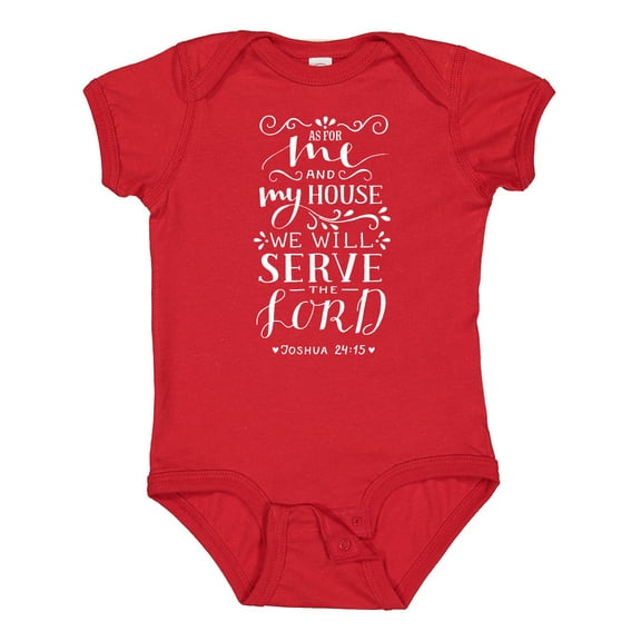 Inktastic We Will Serve the Lord Bible Verse Boys or Girls Baby Bodysuit