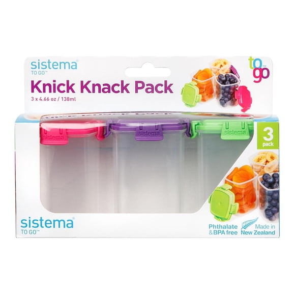 Juego de Recipientes Herméticos Sistema Plastics Sistema 3 Piezas 138 ml