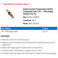 thumbnail image 2 of Engine Coolant Temperature Switch - Compatible with 1991 - 1996 Dodge Stealth 3.0L V6 - Beck Arnley, 2 of 2