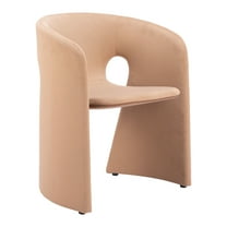 Rosyth Dining Chair Tan Dining Chair, Modern Style, Comfy and durable polyester fabric, Steel, Indoor Dining