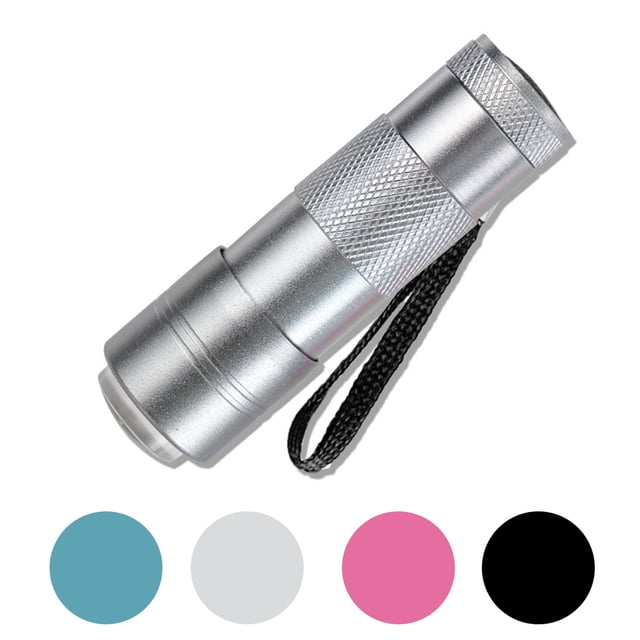 Seitruly Luz de uñas de mano Tipo de prensa Secado Lámpara púrpura Salón Spa Linterna Stamper Antorcha de mano Equipo de manicura con pilas Juegos de manicura Plata Seitruly CE001583-01