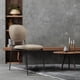 thumbnail image 5 of Sillas para Comedor y Sala Redonda Tapizadas Bouclé con Respaldo Estilo Moderno y Minimalista con Patas de Metal Set 4 Silas Taupe GAON, 5 of 5